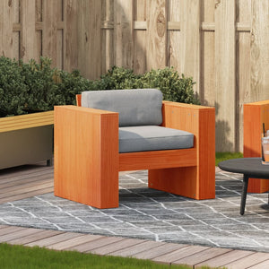 Gartensessel Kiefer Massivholz Wachsbraun