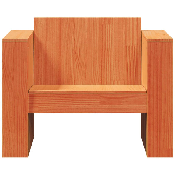 Gartensessel Kiefer Massivholz Wachsbraun