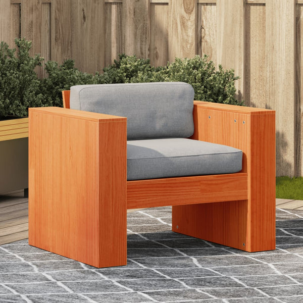 Gartensessel Kiefer Massivholz Wachsbraun