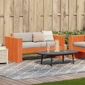 vidaXL Canapé de jardin 2 places marron ciré 134x60x62 cm Pin massif