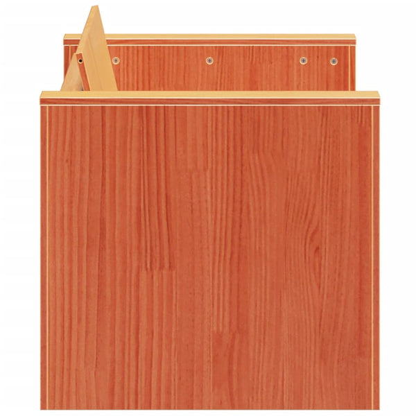 vidaXL Canapé de jardin 2 places marron ciré 134x60x62 cm Pin massif