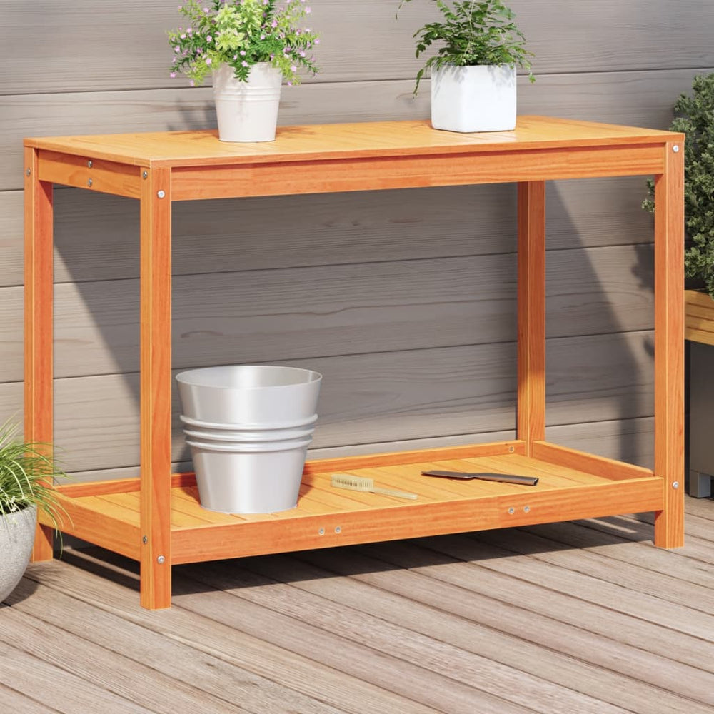 Pflanztisch Kiefer Massivholz Wachsbraun 108cm