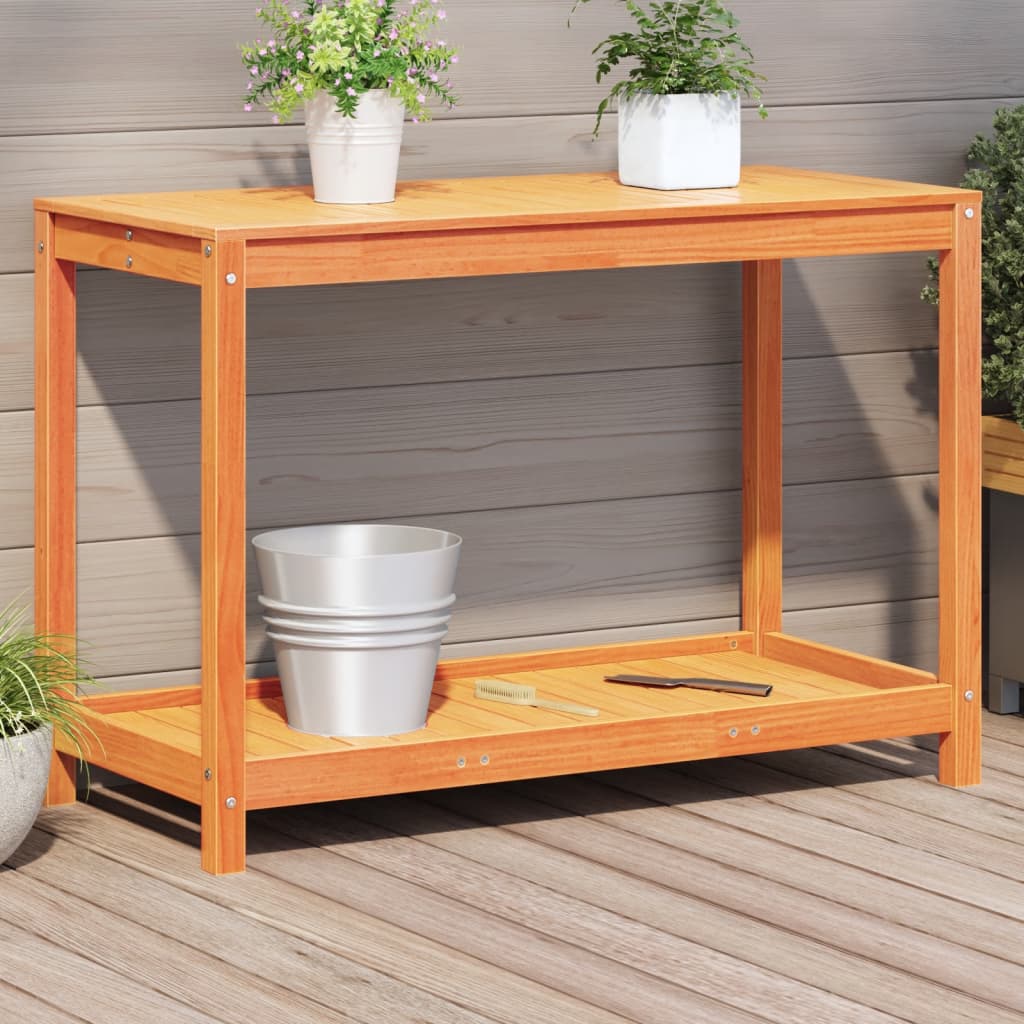 Pflanztisch Kiefer Massivholz Wachsbraun 108cm