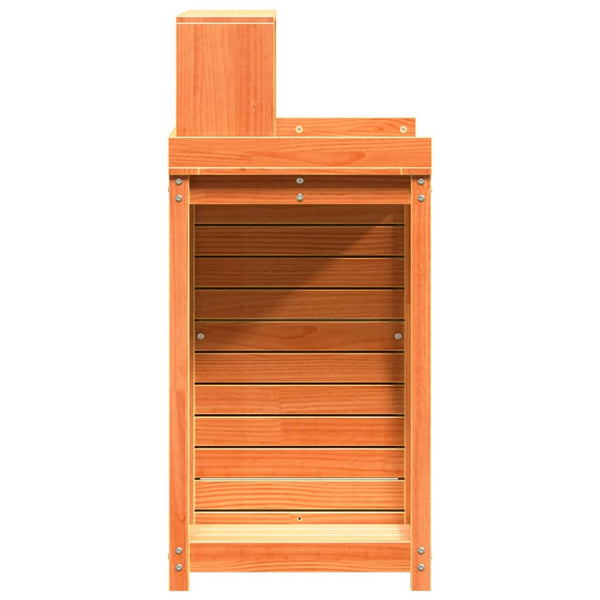 Pflanztisch Braun Kiefer Massivholz