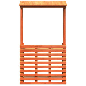 vidaXL Bar de jardin avec toit Bois de pin massif Marron 112,5x57x195,5 cm