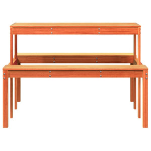Picknicktisch Wachsbraun Kiefer Massivholz