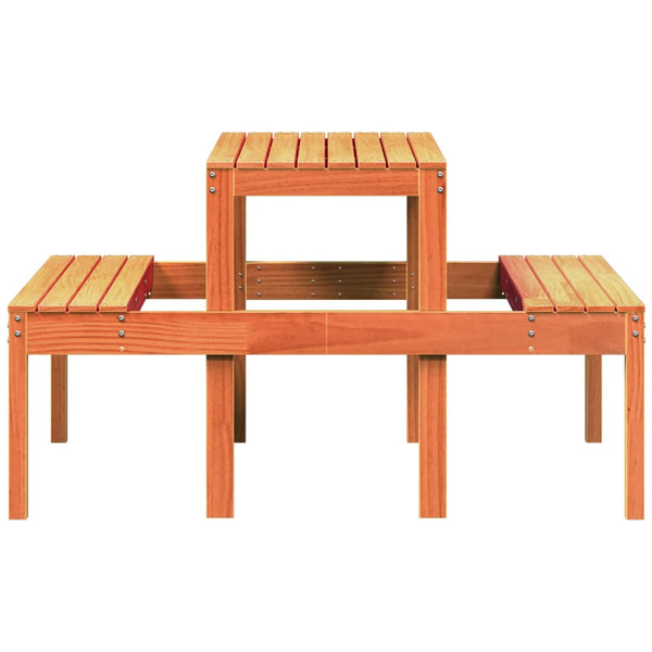 Picknicktisch Wachsbraun Kiefer Massivholz