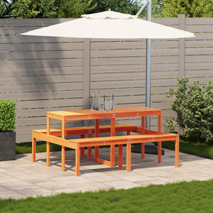Picknicktisch Wachsbraun Kiefer Massivholz 160cm