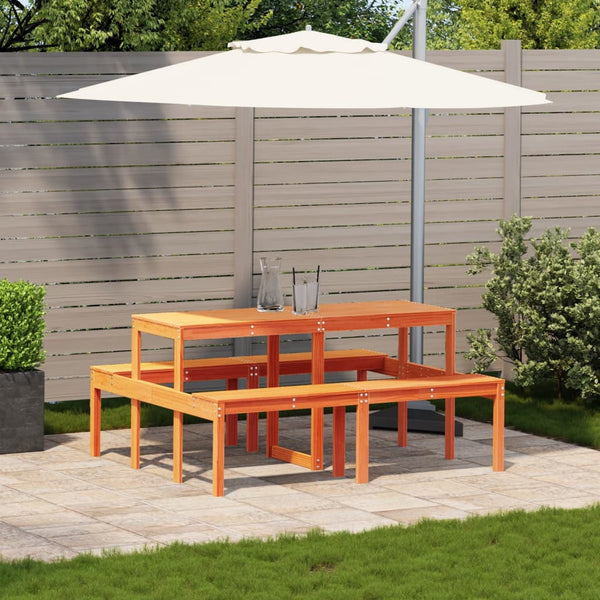 Picknicktisch Wachsbraun Kiefer Massivholz 160cm