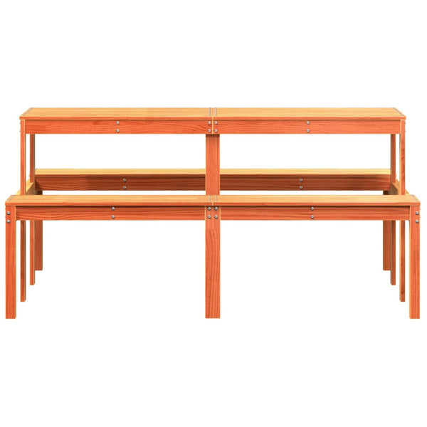 Picknicktisch Wachsbraun Kiefer Massivholz 160cm