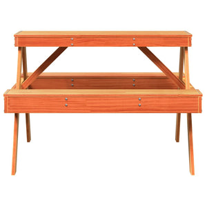 Picknicktisch Wachsbraun Kiefer Massivholz 105x134 cm