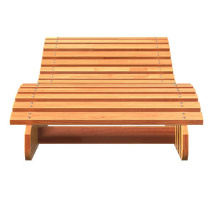 Sonnenliegen 2er Set, Kiefer Massivholz, Wachsbraun