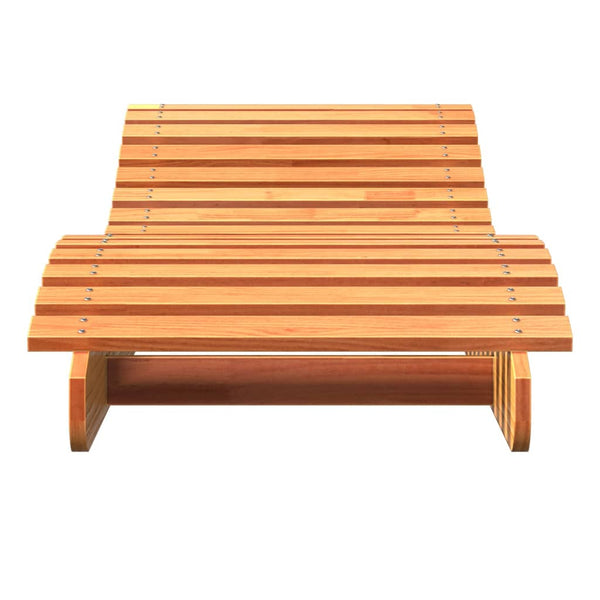 Sonnenliegen 2er Set, Kiefer Massivholz, Wachsbraun