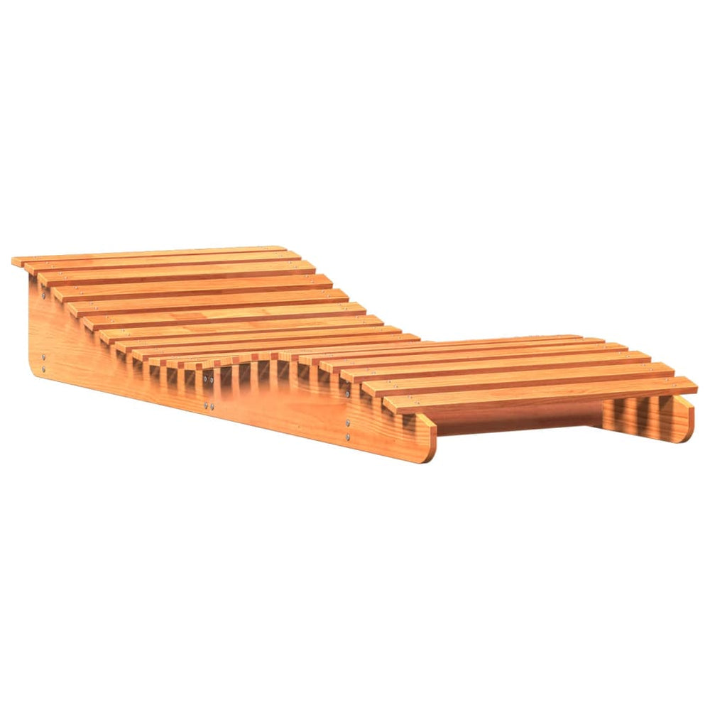 Sonnenliege Wachsbraun Kiefer Massivholz 205 cm