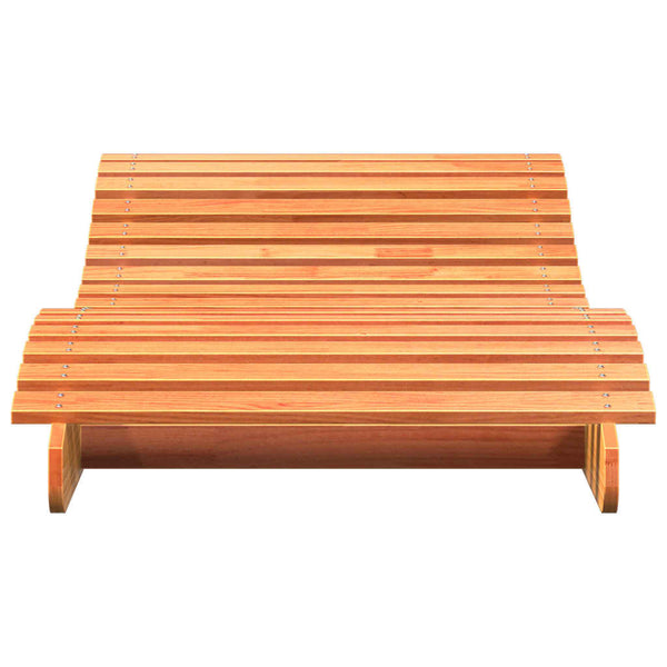 vidaXL Bain de soleil ciré marron 205x80x31,5 cm pin massif