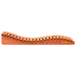 vidaXL Bain de soleil ciré marron 205x80x31,5 cm pin massif