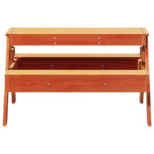 Kinder Picknicktisch Massivholz Wachsbraun