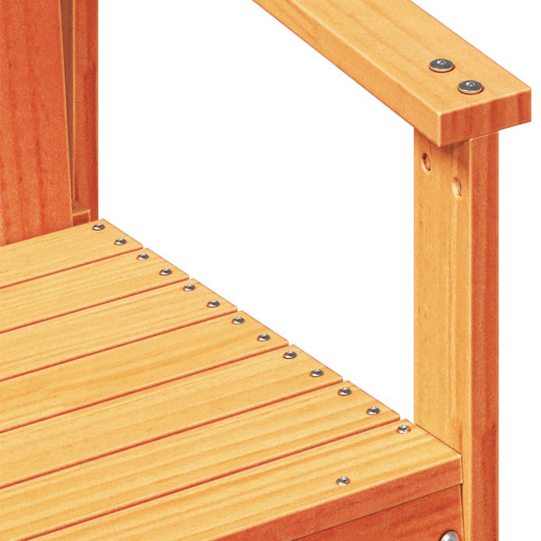 Gartenstuhl Kiefer Massivholz Wachsbraun
