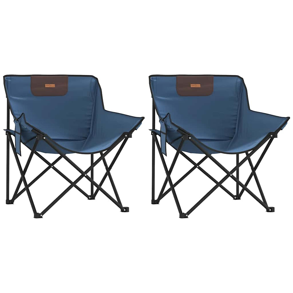 2er Set Campingstühle Klappbar mit Tasche Blau