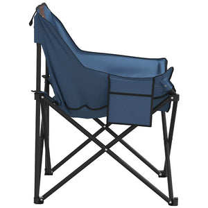 2er Set Campingstühle Klappbar mit Tasche Blau