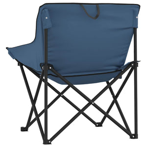 2er Set Campingstühle Klappbar mit Tasche Blau