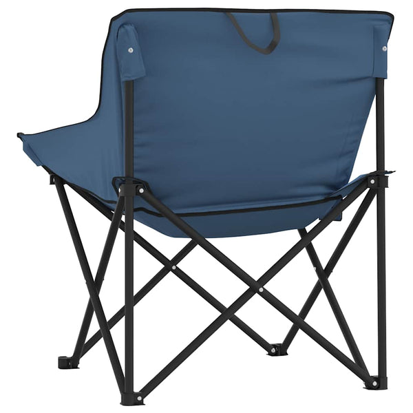 2er Set Campingstühle Klappbar mit Tasche Blau