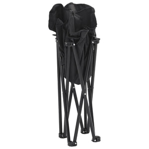2er Set Klappbare Campingstühle mit Tasche Schwarz