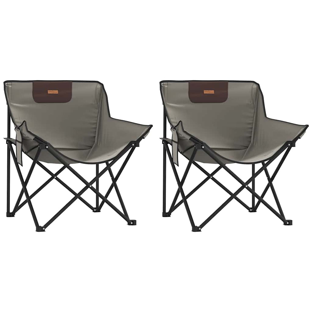 Klappbare Campingstühle 2er Set Grau