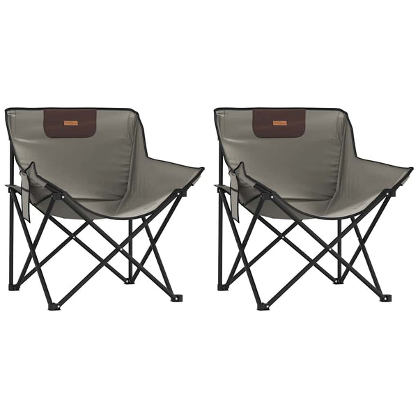 Klappbare Campingstühle 2er Set Grau