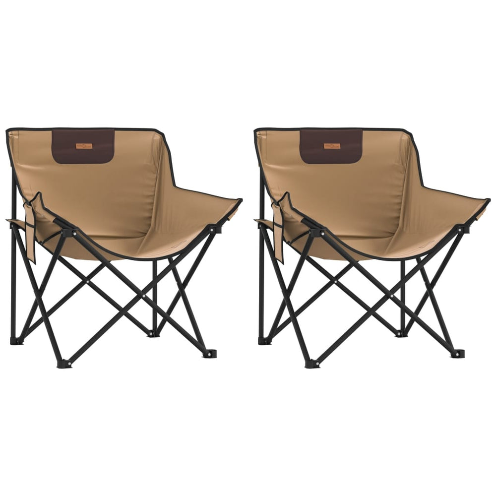 Klappbare Campingstühle 2er-Set Braun
