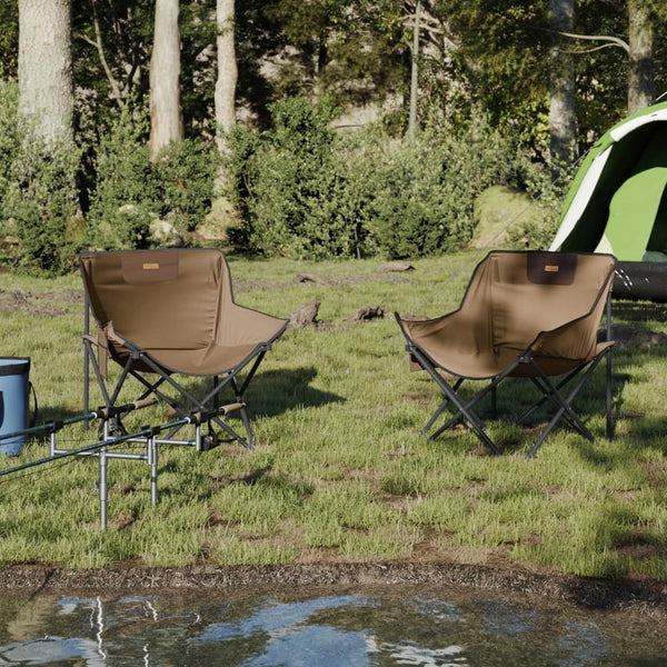 Klappbare Campingstühle 2er-Set Braun
