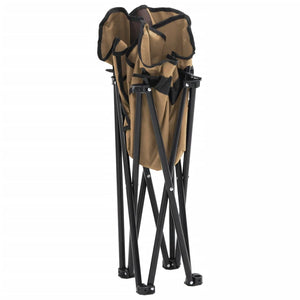 Klappbare Campingstühle 2er-Set Braun