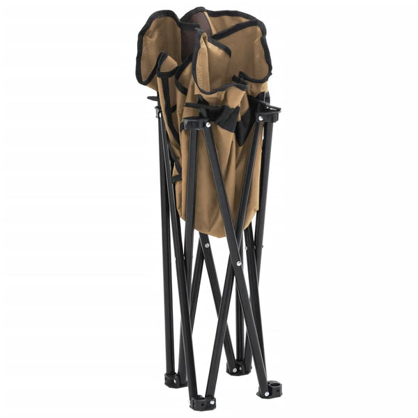Klappbare Campingstühle 2er-Set Braun