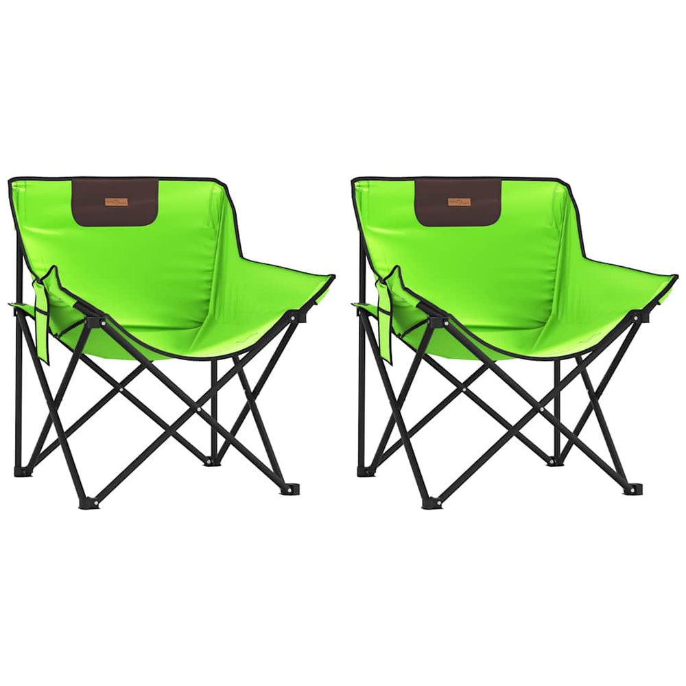 Klappbare Campingstühle 2er-Set Grün