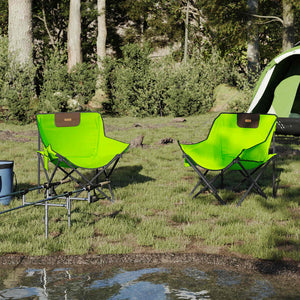 Klappbare Campingstühle 2er-Set Grün