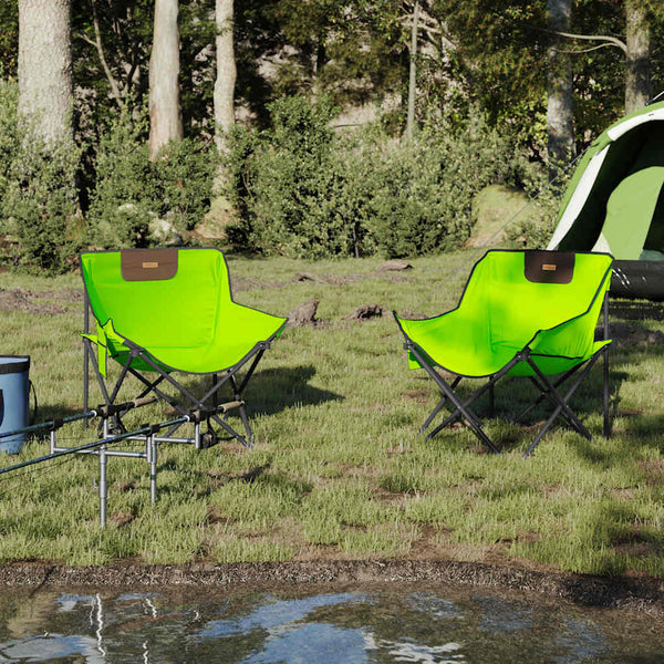 Klappbare Campingstühle 2er-Set Grün