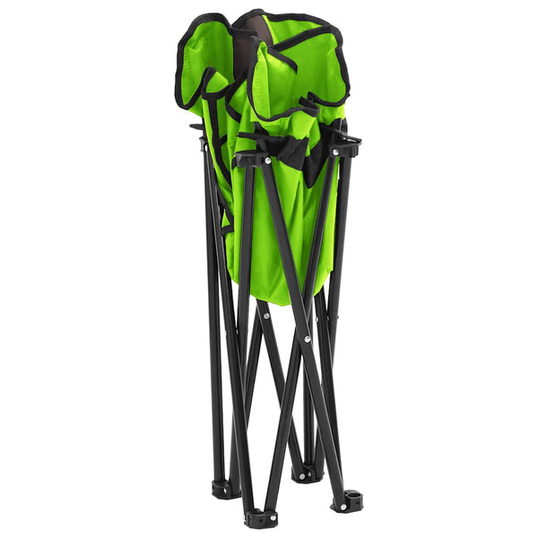 Klappbare Campingstühle 2er-Set Grün