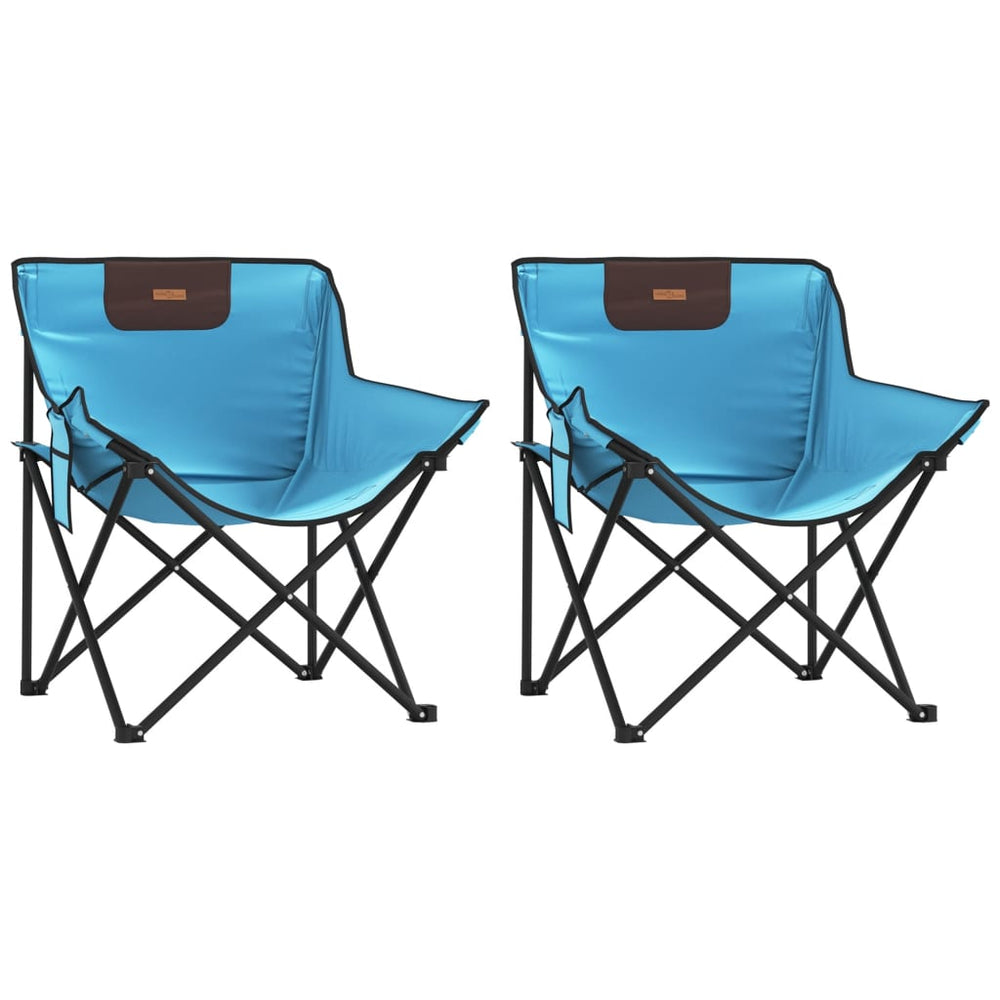 2er Set Campingstühle Hellblau mit Tasche