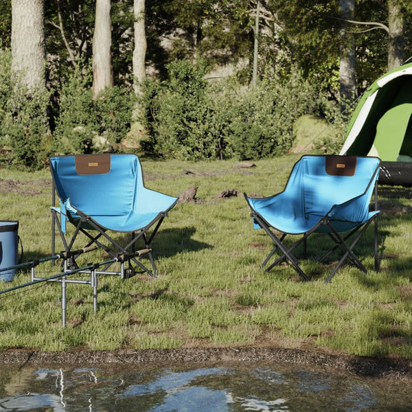 2er Set Campingstühle Hellblau mit Tasche