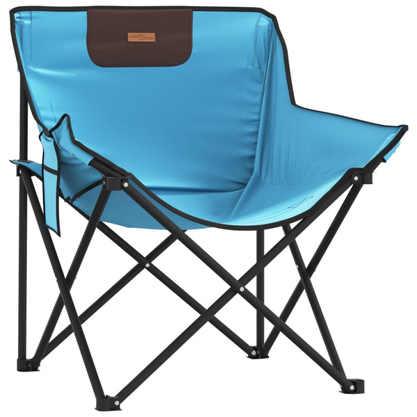 2er Set Campingstühle Hellblau mit Tasche