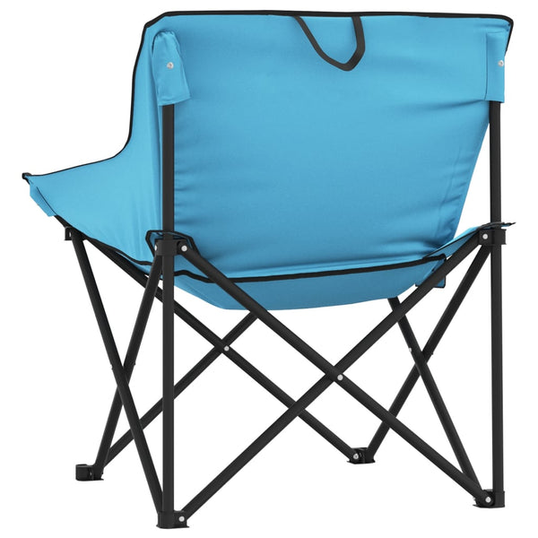 2er Set Campingstühle Hellblau mit Tasche