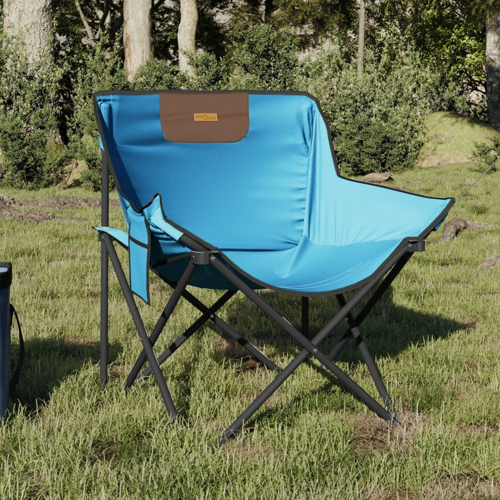 2er Set Campingstühle Hellblau mit Tasche