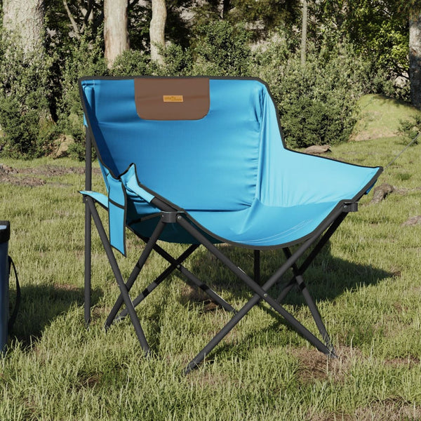 2er Set Campingstühle Hellblau mit Tasche