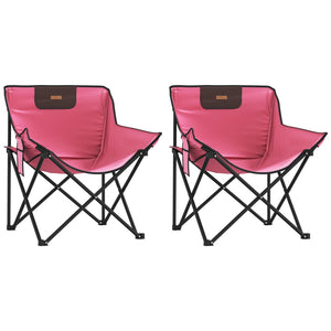 Klappbare Campingstühle 2er-Set Rosa