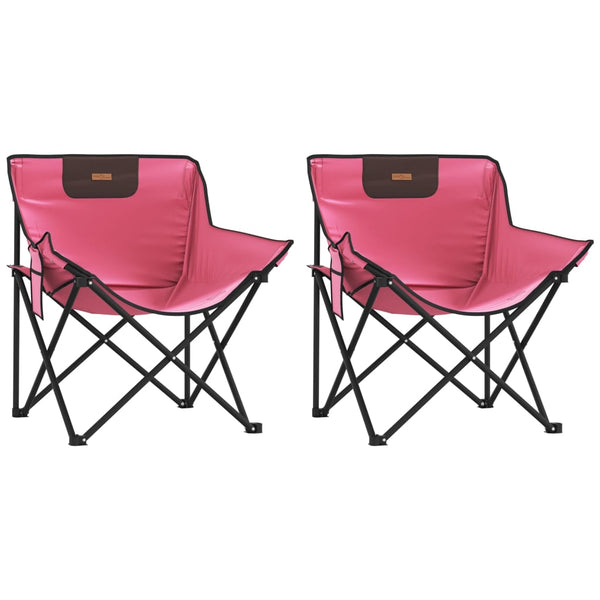 Klappbare Campingstühle 2er-Set Rosa