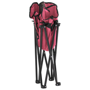 Klappbare Campingstühle 2er-Set Rosa