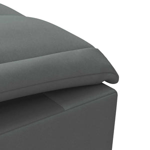 Massage Chaiselongue Dunkelgrau mit Nackenrolle