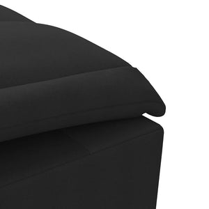 Massage Chaiselongue Schwarz mit Nackenrolle