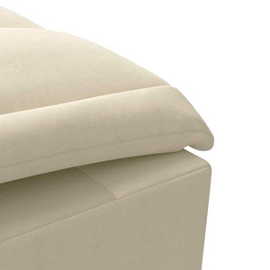 Massage Chaiselongue Creme mit Nackenrolle