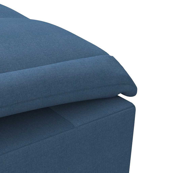 Massage Chaiselongue Blau mit Nackenrolle